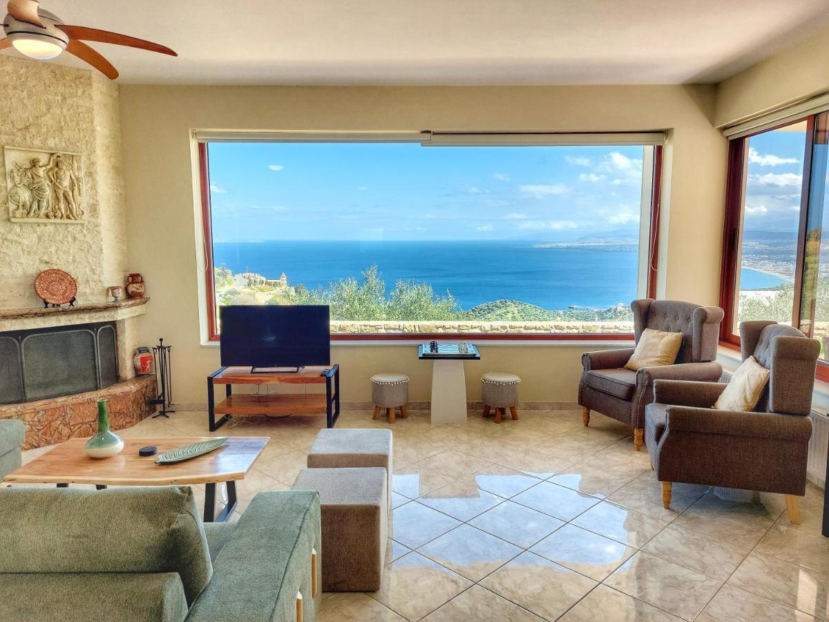 Villa Balcony, Cozy Villa With Amazing View Rodhiá Exterior foto