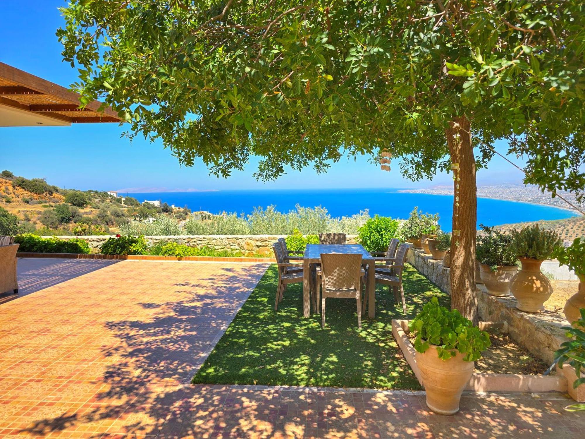 Villa Balcony, Cozy Villa With Amazing View Rodhiá Exterior foto
