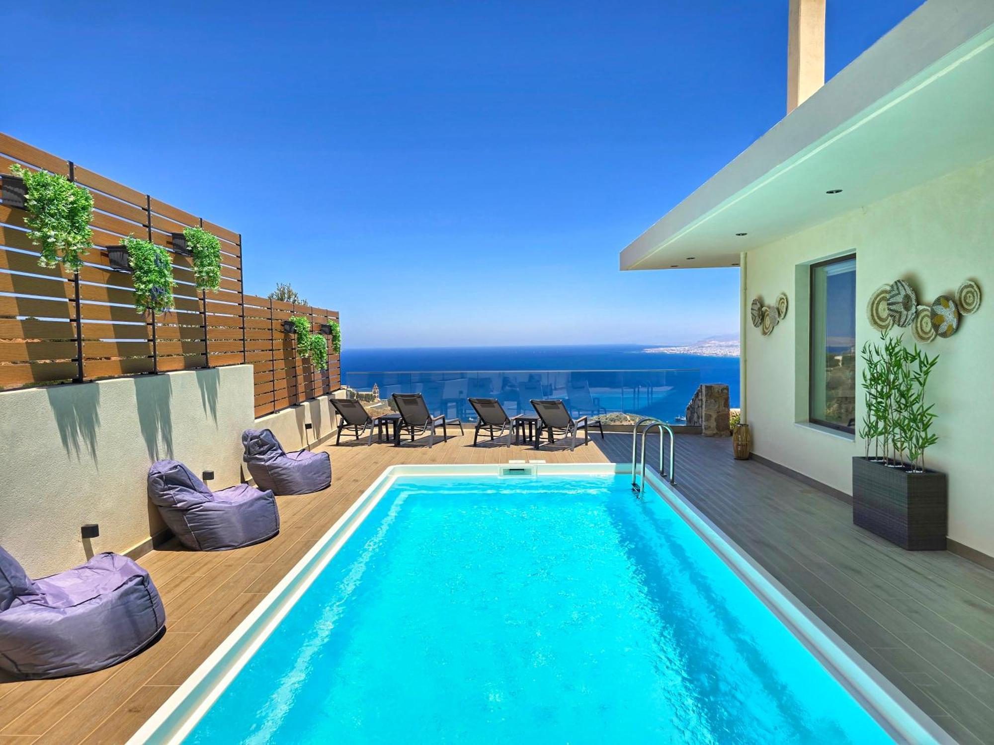 Villa Balcony, Cozy Villa With Amazing View Rodhiá Exterior foto
